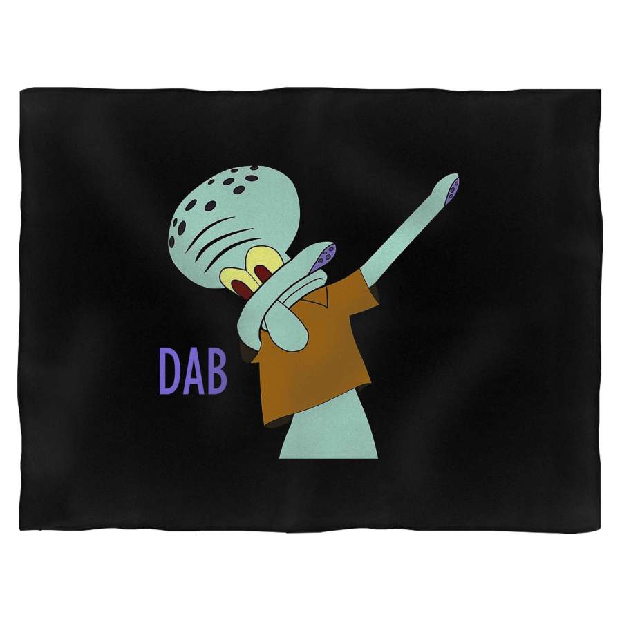 Dabbing Halloween Squidward Blanket