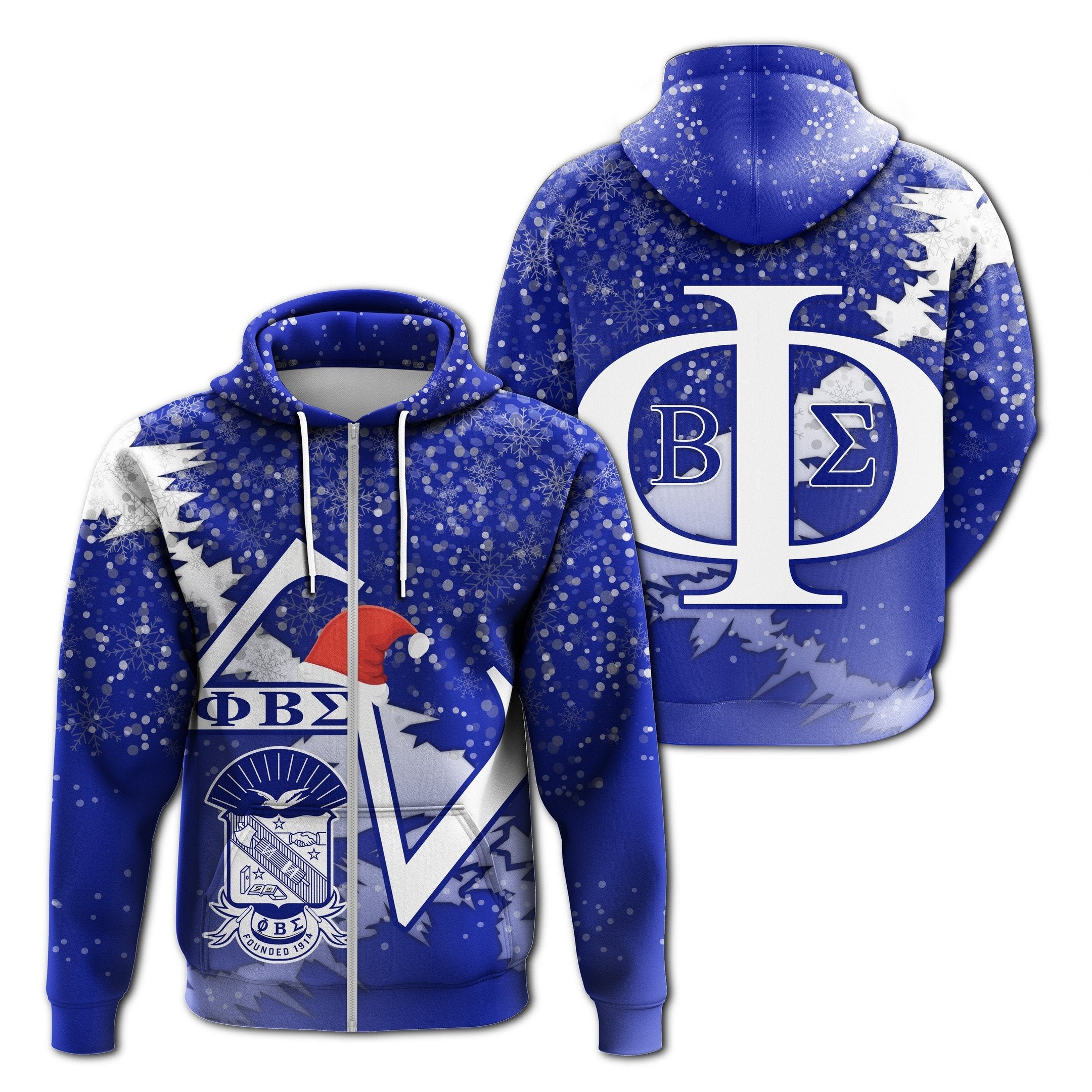 Fraternity Hoodie – Christmas Phi Beta Sigma Zipper Hoodie X Style