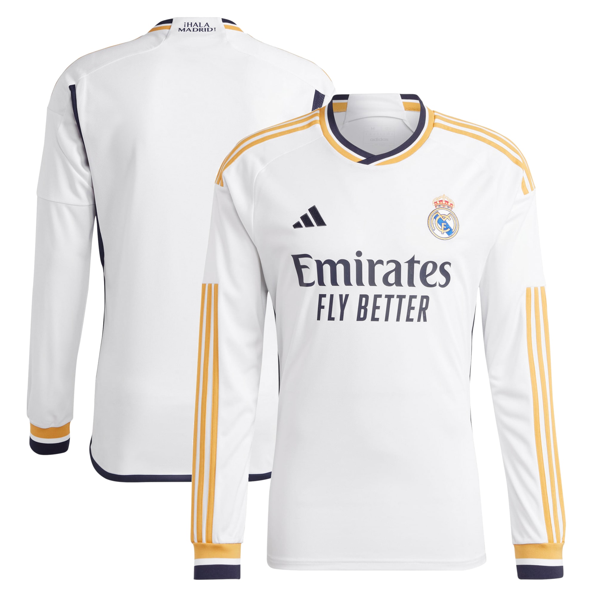 Real Madrid 2023/24 Home Replica Long Sleeve Jersey – White