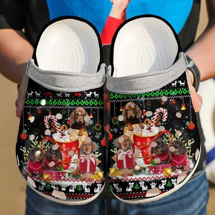 Dachshund Christmas Gang Classic Clogs Shoes