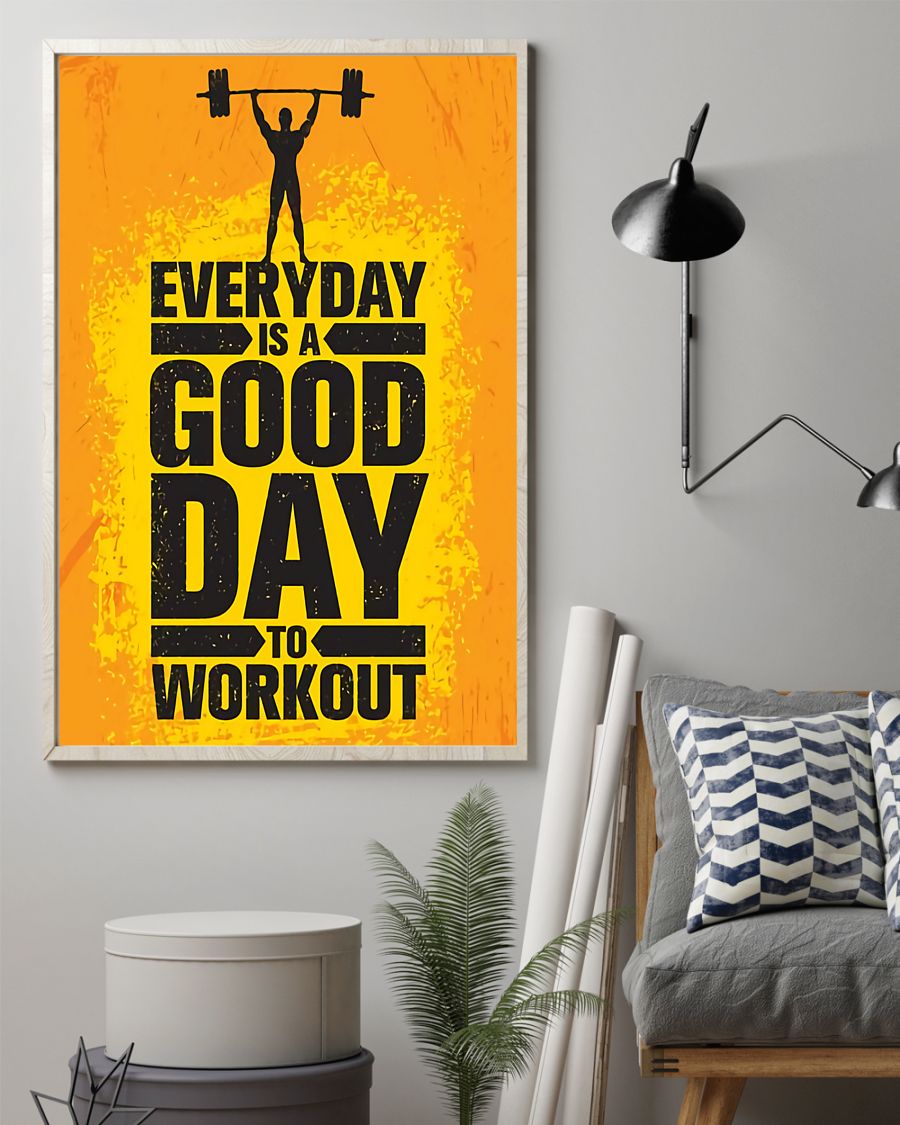 Fitness Everyday Is A Good Day To Workout Vertical Canvas And Poster | Wall Decor Visual Art