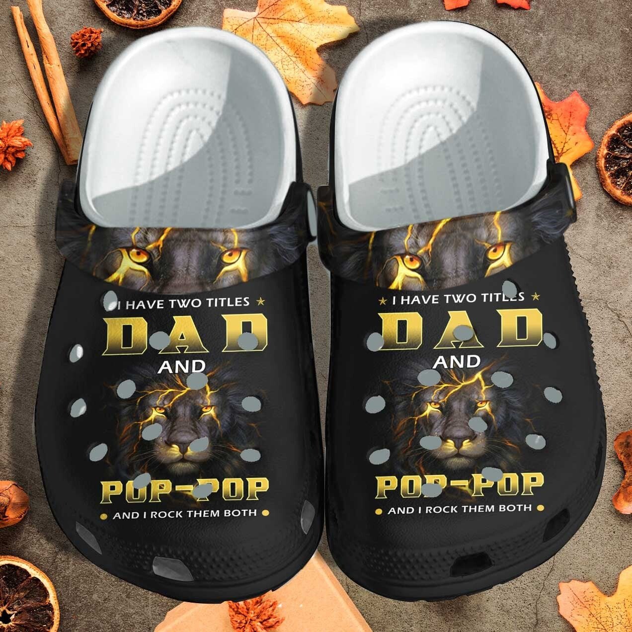 Black Lion Father Black King clogs Shoes Clogs – Dad Honor Papa Priceless Custom clogs Shoes Clogs Fathers Day 2022 – Gigo Smart