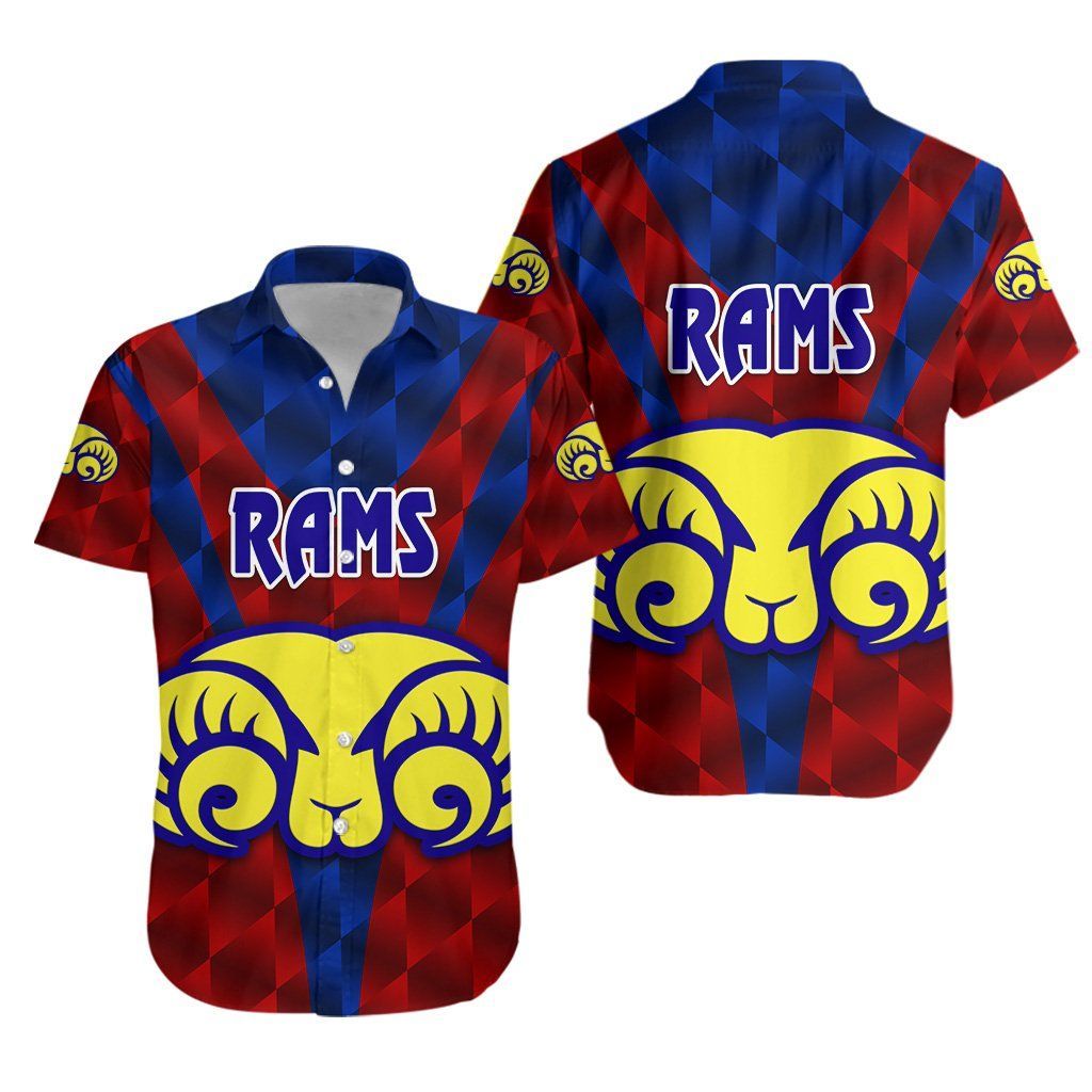 Adelaide Hawaiian Shirt Rams Merino Original  Red K8