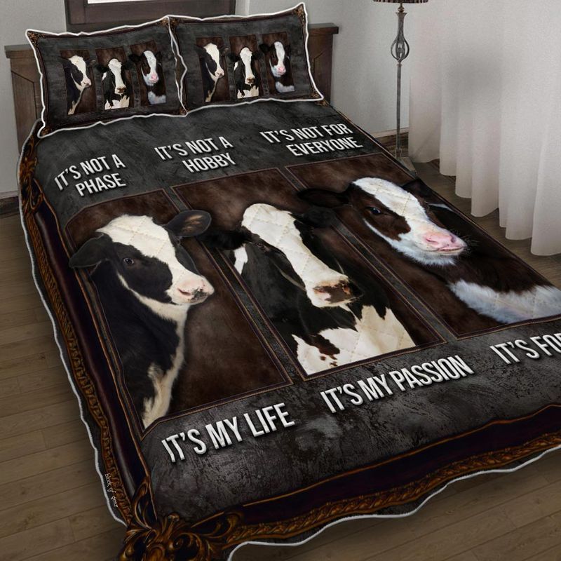 Animal Lovers Cow It’S My Life Passion For Me Quilt Bedding Set