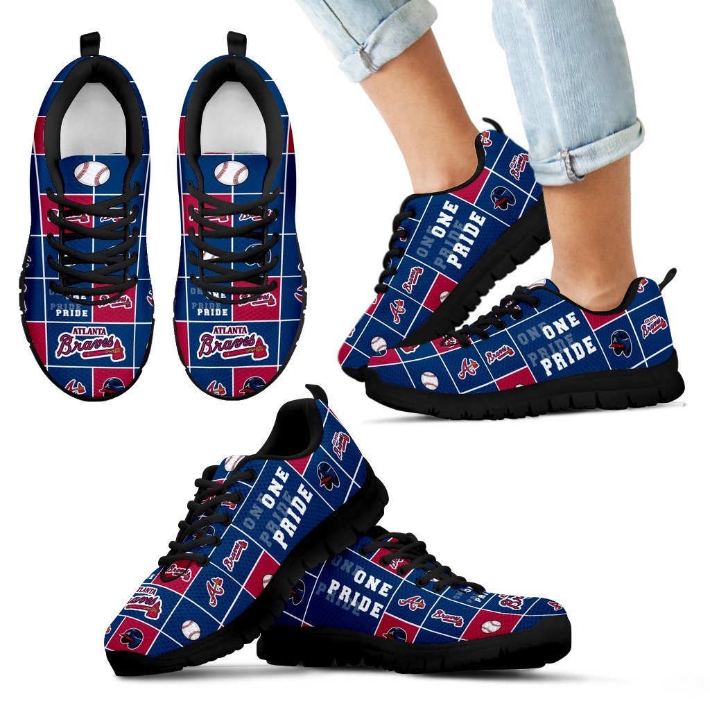 Awesome Pride Flag Atlanta Braves Sneakers