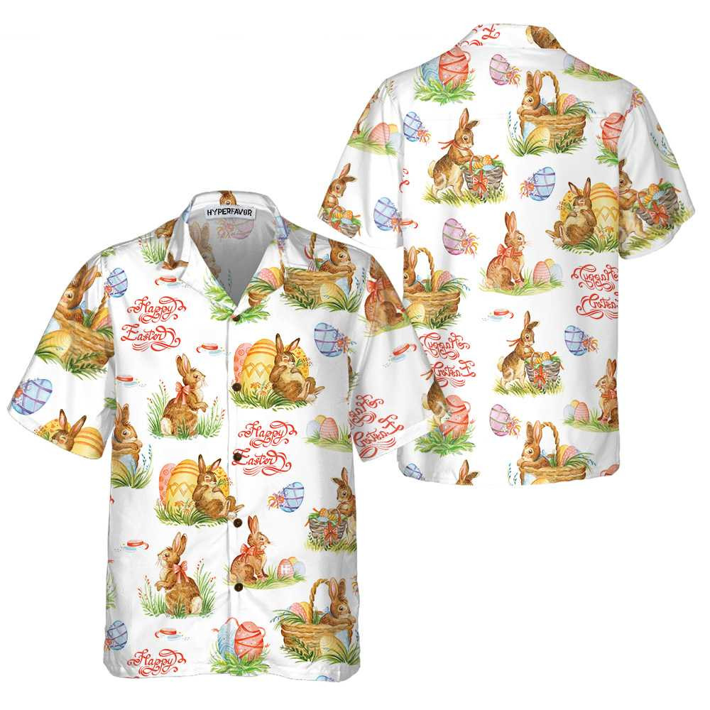 Spring Bunny Easter Day Hawaiian Shirts #Dh