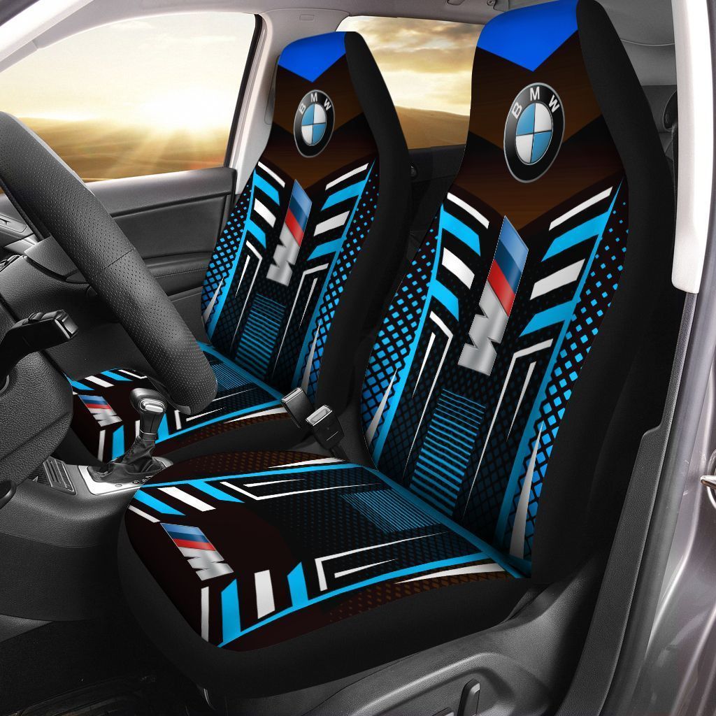 BMW M NQP-HT Car Seat Cover (Set of 2) Ver 1 (Light Blue)