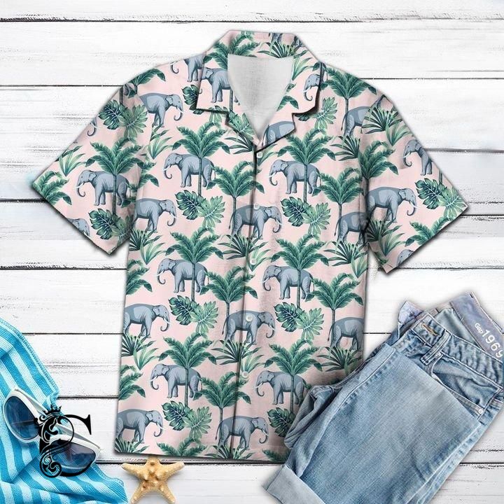 Chillicothemall Elephant Coconut Palm Hawaiian Shirt