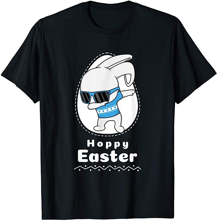 Dabbing Easter Bunny Hoppy Easter Pun T-Shirt