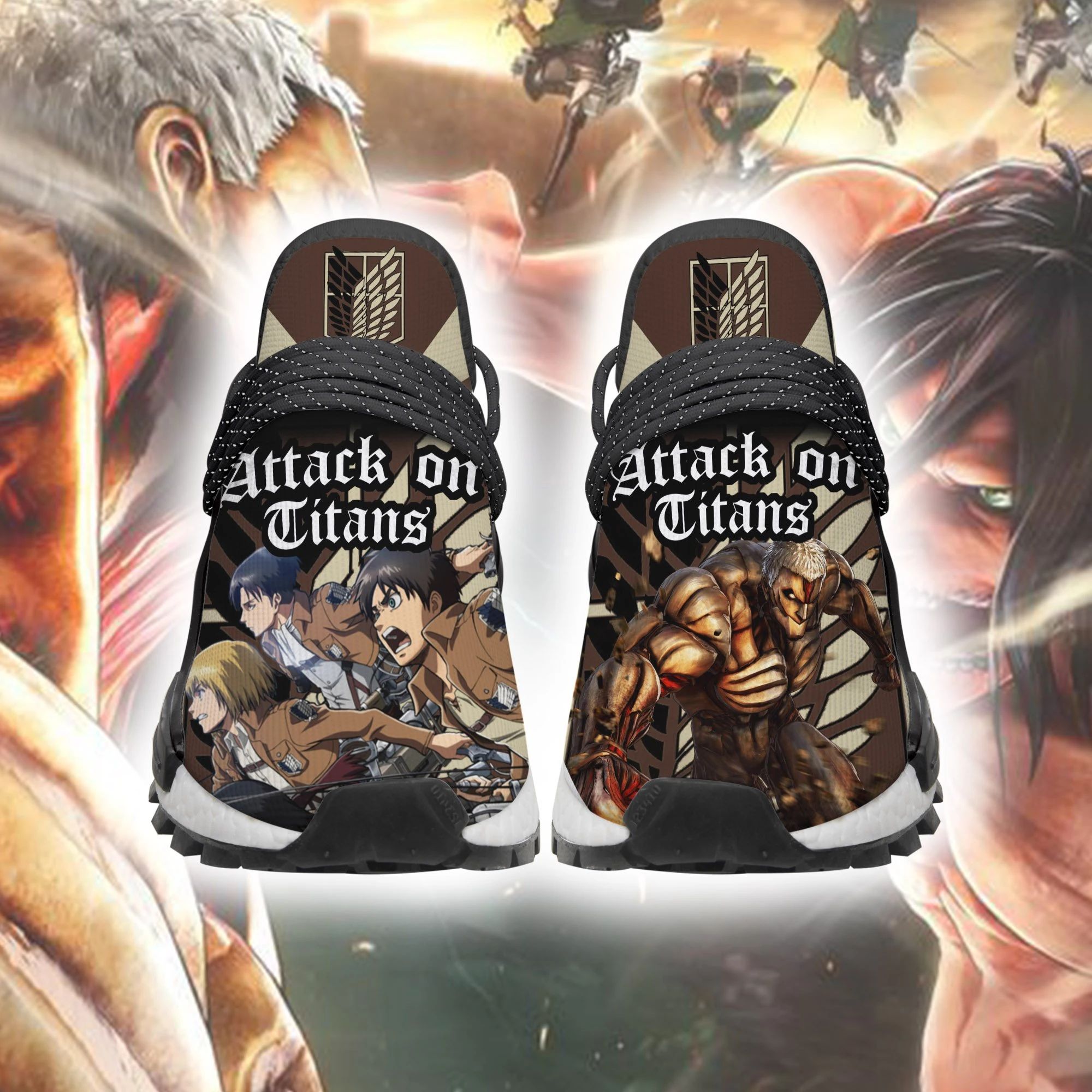 Attack On Titan Shoes Characters Custom Anime Sneakers Unisex Men Women