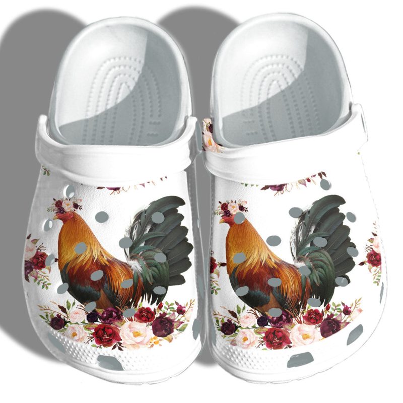 Chicken Flower Cute Clog – Farm Loves Chicken Shoes Mothers Day Gifts