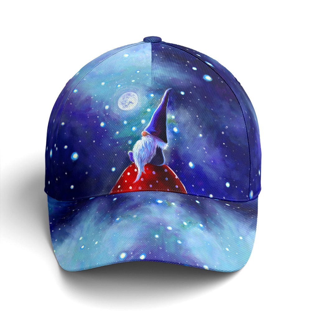 Galaxy Theme Watercolor Gnome Art Baseball Cap Coolspod