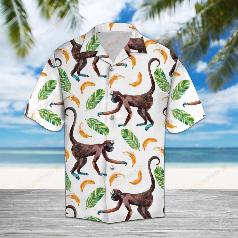 Monkey Pattern Hawaiian Shirt Ha13100