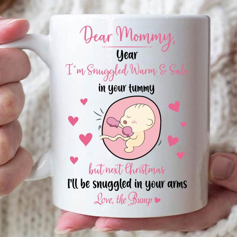 Personalized Gift For Expecting Mom Dear Mommy Warm & Safe Mug