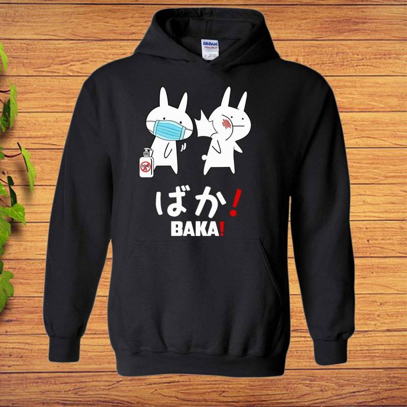 Baka Rabbit Slap Mask Covid-19 Coronavirus Quarantined Hoodie