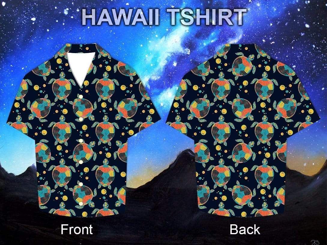 Discover Cool Colorful Turtle Pattern Hawaii Aloha Shirts Ha5853