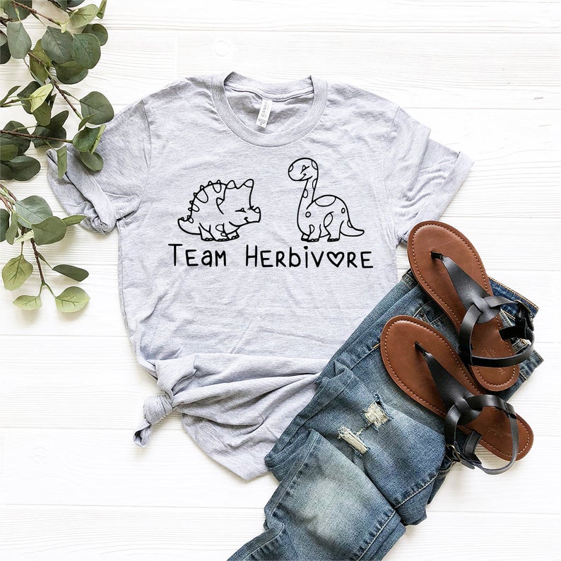 Team Herbivore T-Shirt, Vegan Shirt, Gift For Vegan, Vegetarian Tee, Funny Vegan Shirt, Plant Based Shirt, Veggie Shirt, Vegan Clothing