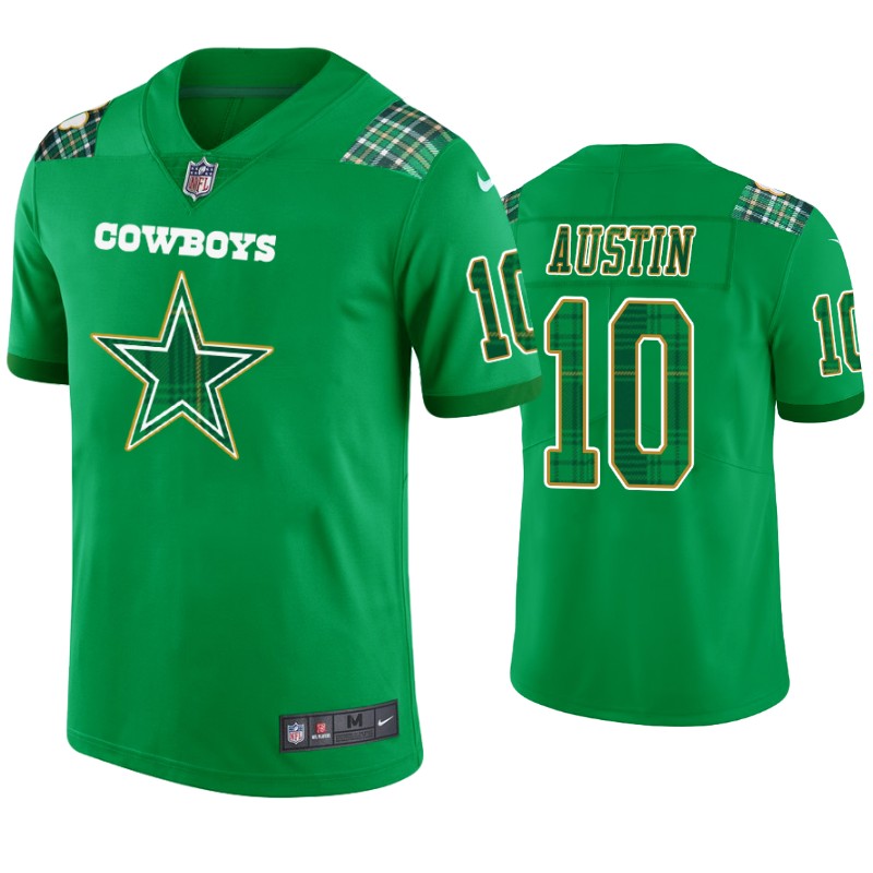 Tavon Austin Dallas Cowboys #10 Jersey St. Patricks Day Kelly Green Lucky – Men