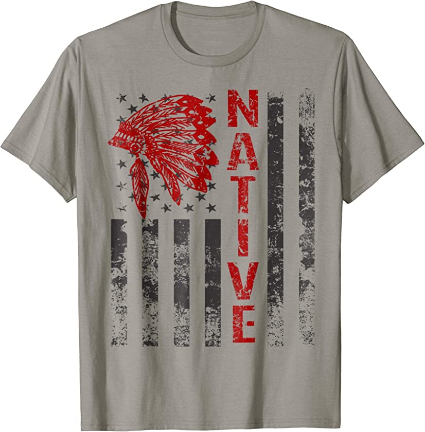 Vintage Native American Day Flag USA T-shirt