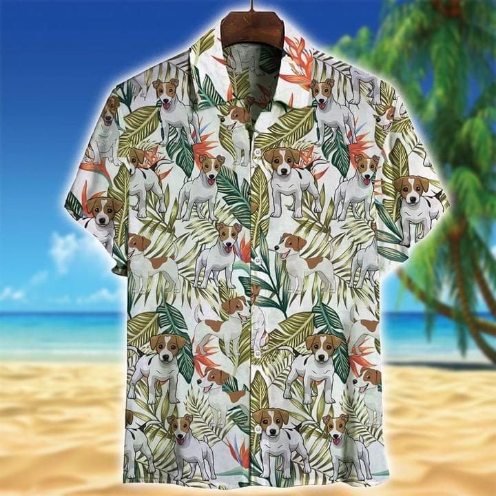 Chihuahua Dog Lover 2 Tropical Print Short Sleeve Hawaii Casual Shirt Ha57311