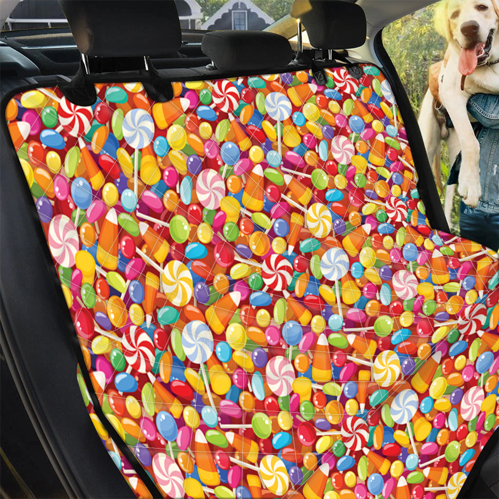 Colorful Candy Pattern Print Pet Car Back Seat Cover