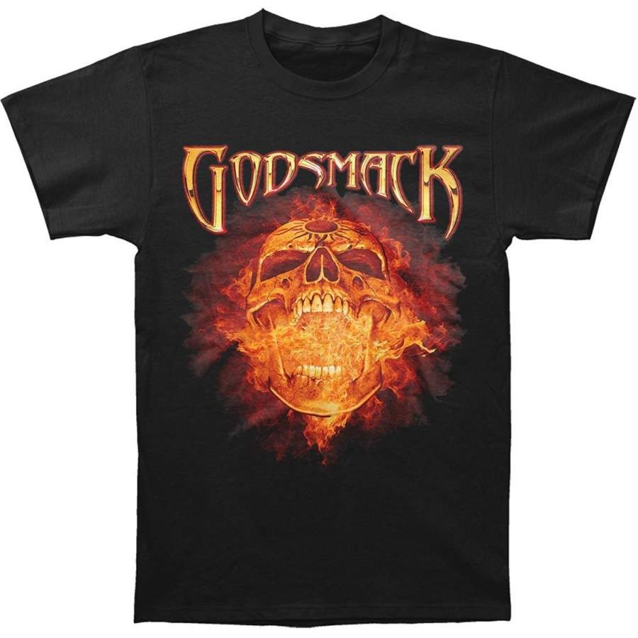 Godsmack Fire Skull Tee T-Shirt