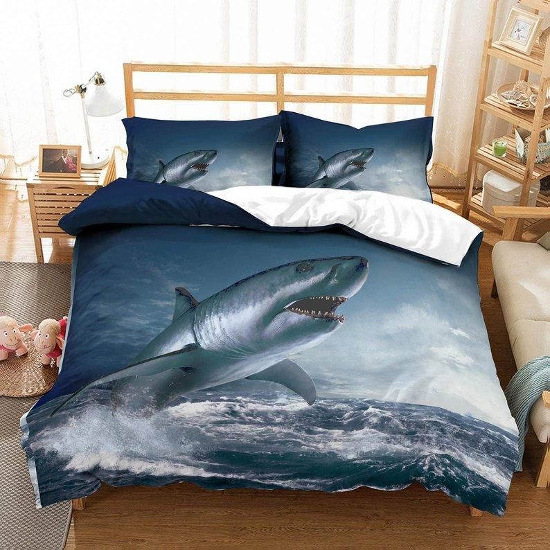 3d Shark Duvet Cover