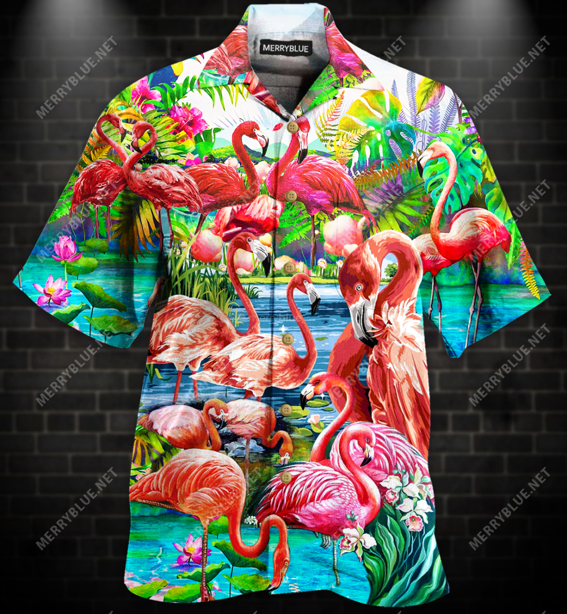 Slow Down Enjoy The Moment Flamingo Unisex Hawaii Shirt Ha61036