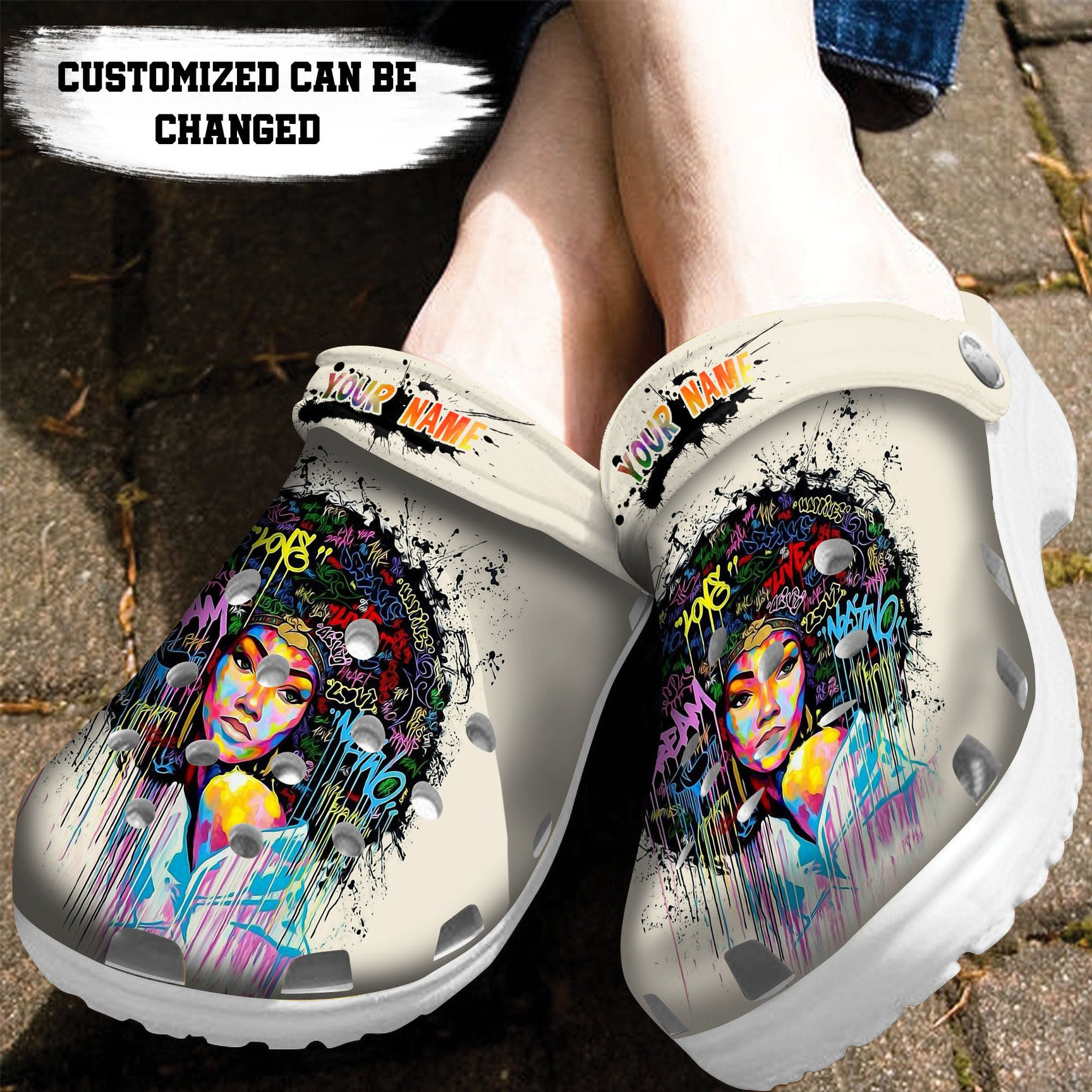 Personalized African American Woman Powerful Women Crocs Clog Shoes ...