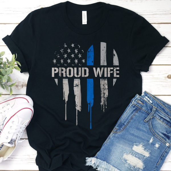 Proud Wife Blue Line Tee
