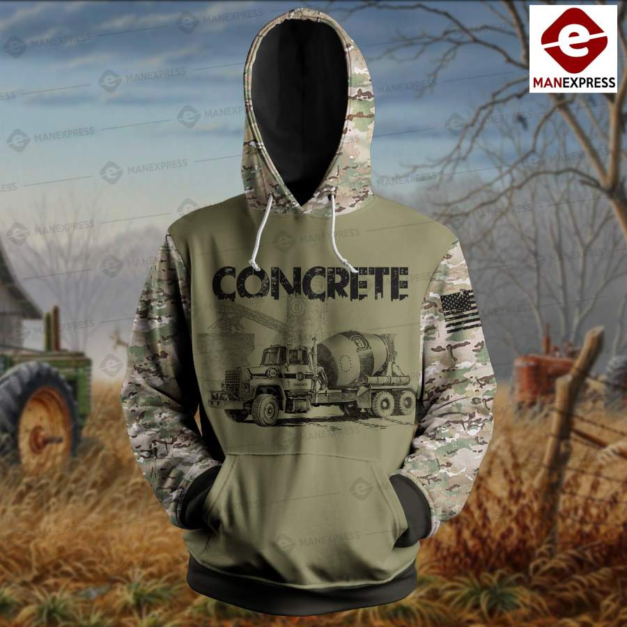 Concrete Finisher 3D printed hoodie ETY CM