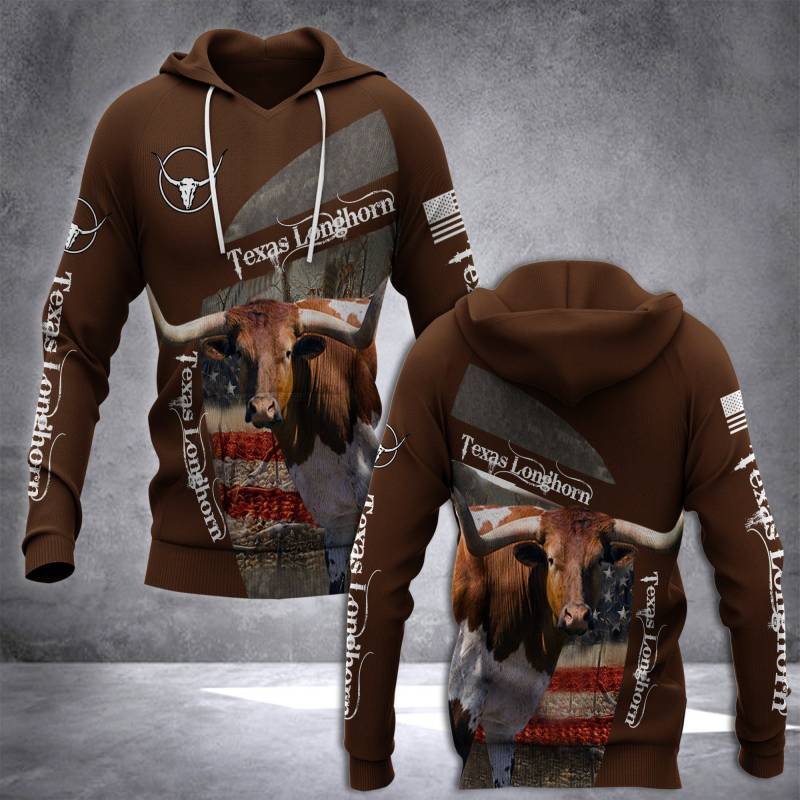 Animal Cale Texas Longhorn V356 Hoodie