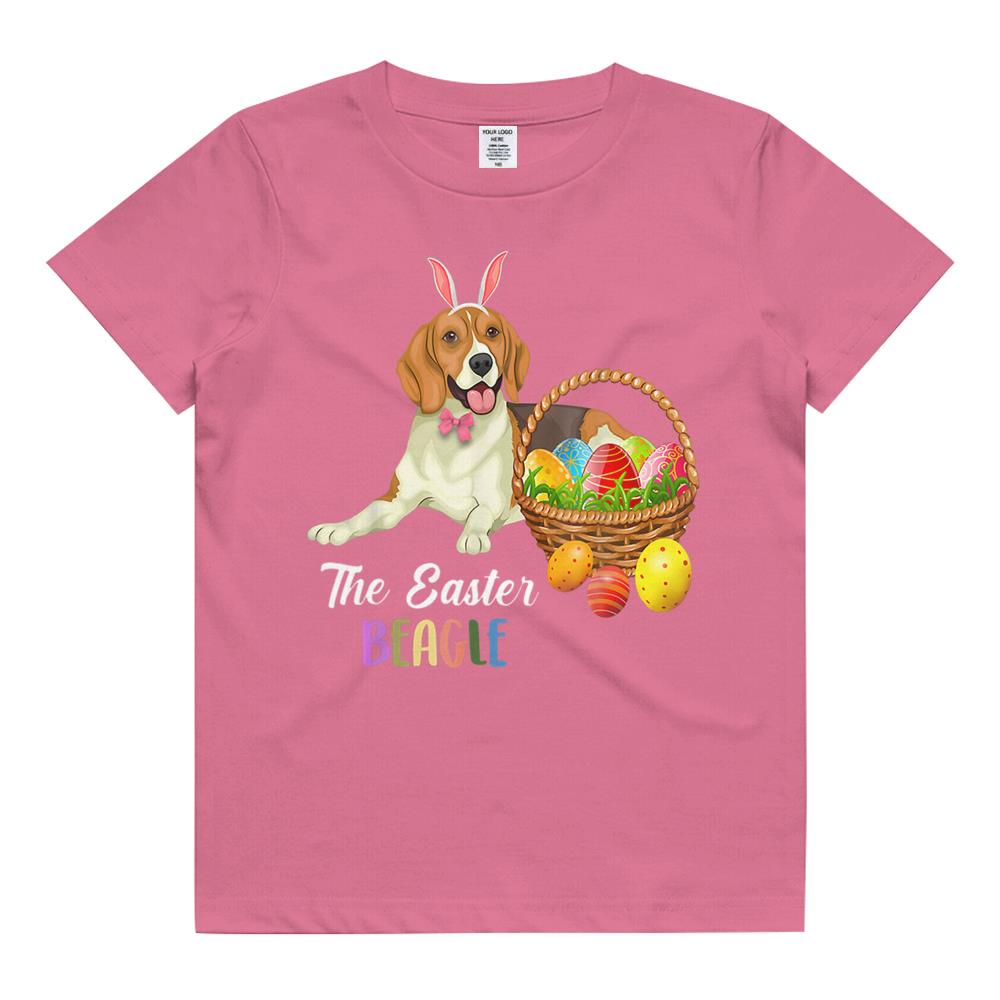 Beagle Dogs Bunny Easter Egg Hunt Happy Easter Day Gifts Kids T Shirt