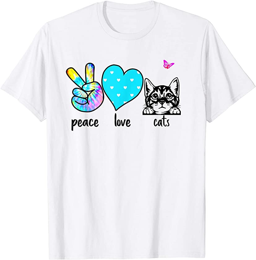 Cute Kitten Loving Shirt for Cat Lovers Cool Tie Dye tshirt T-Shirt