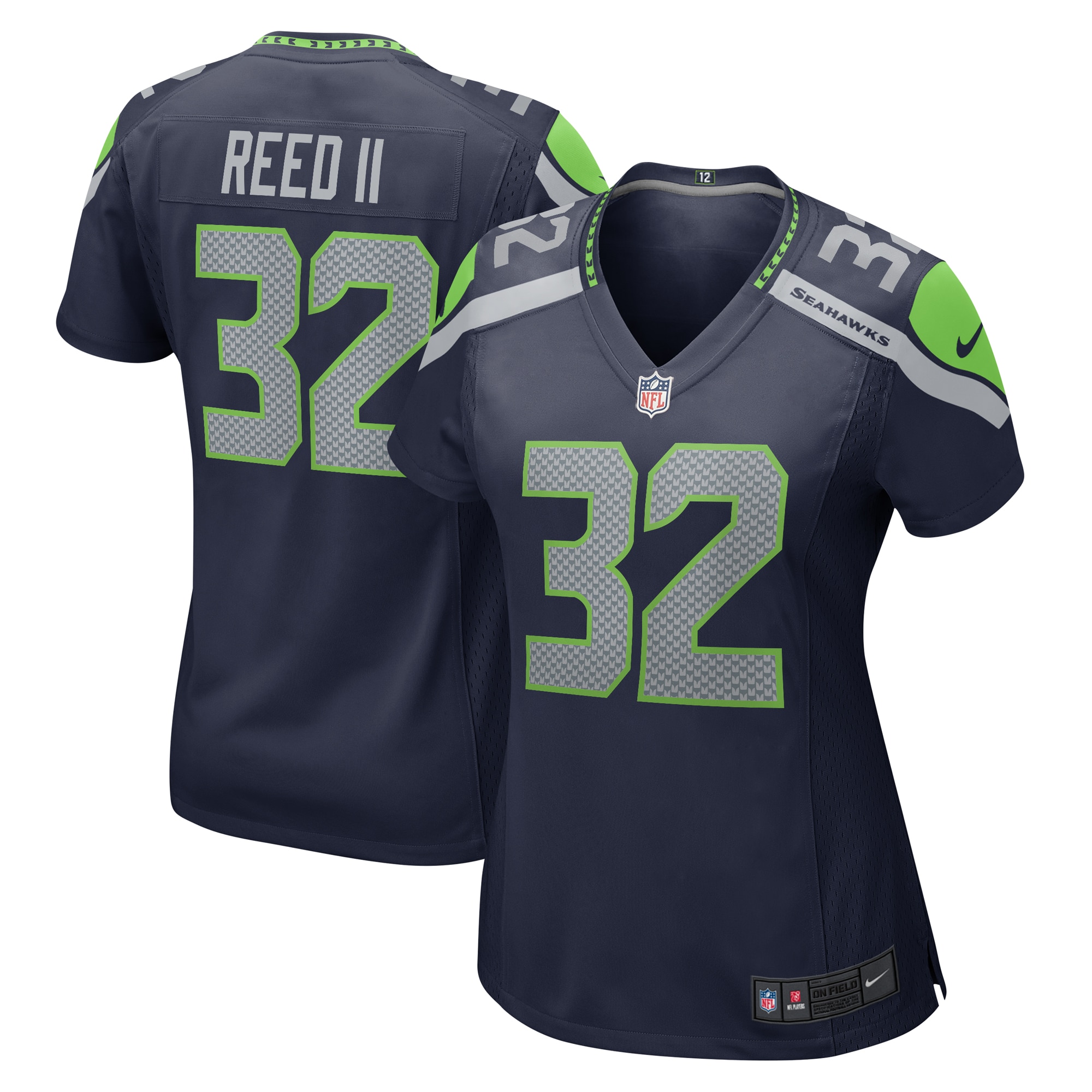 Jerrick Reed II Seattle Seahawks Women's Game Jersey – College Navy