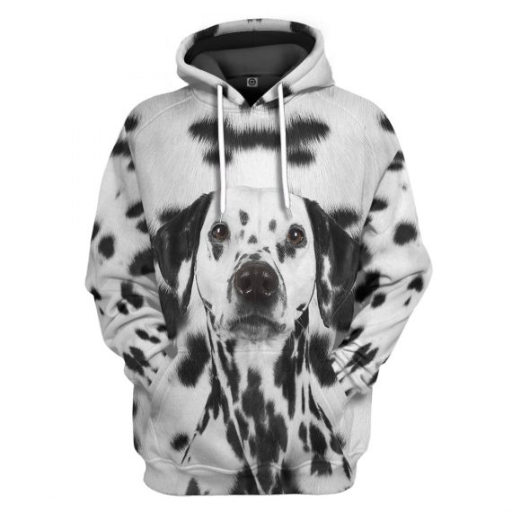 3D Dalmatian Dog Front And Back All Over Print Unisex Hoodie For Dog Lovers