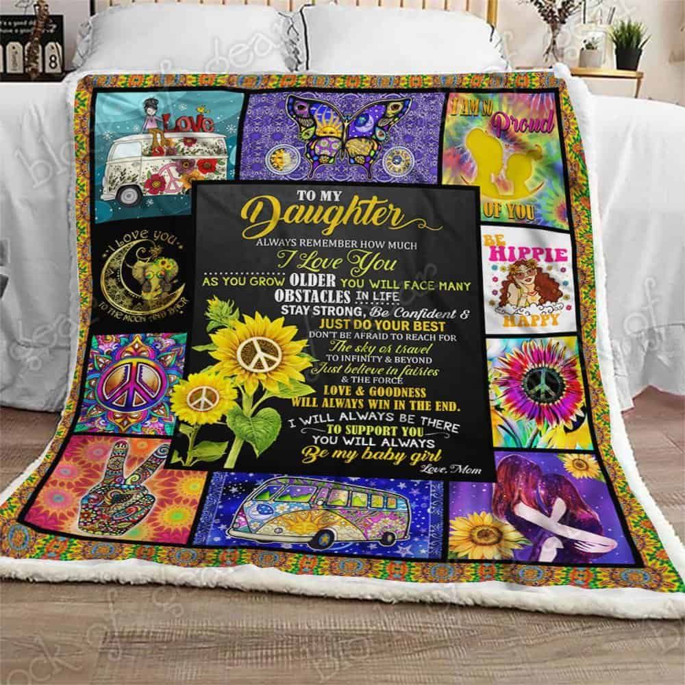 To My Daughter, Hippie Sofa Throw Blanket