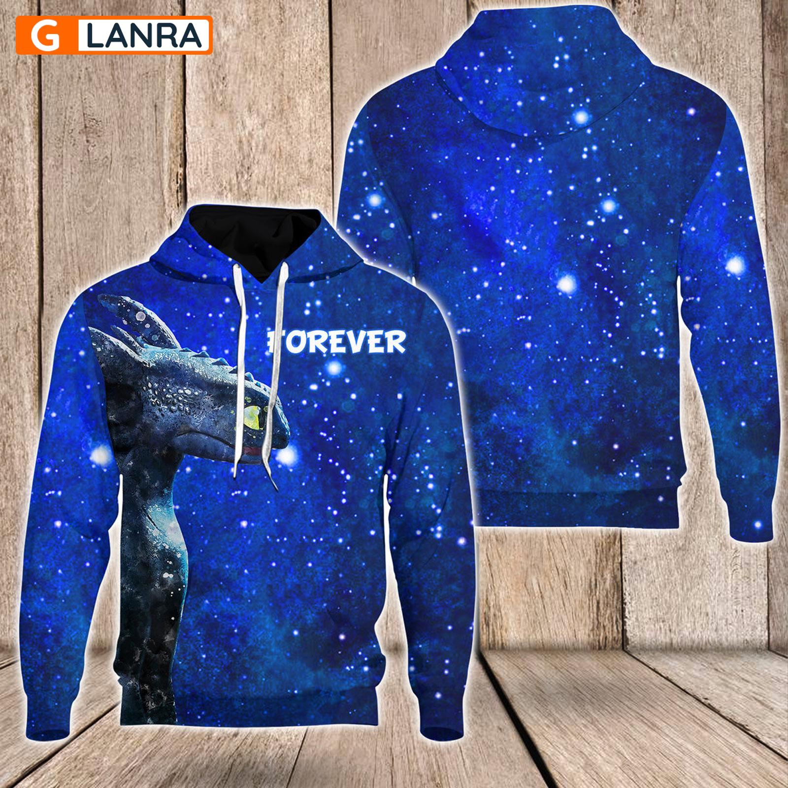 Together Forever Hoodie, Night Fury And Light Fury Couple Hoodie, Couple Hoodie, Movie 3D Hoodie, Zip Hoodie, Unisex Sweater, Sweatshirt