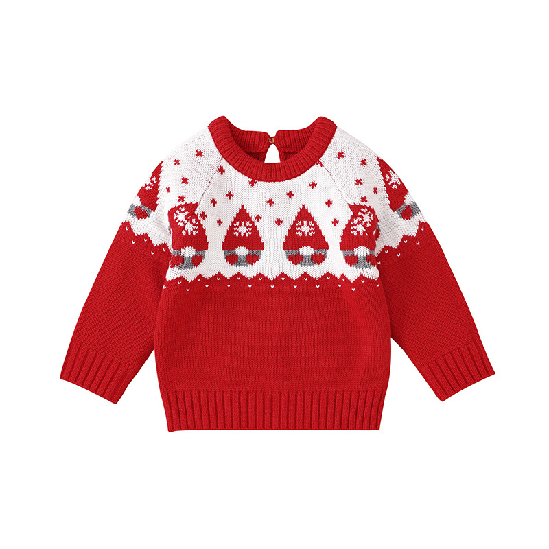 Baby Sweaters Christmas Clothing Autumn Winter Kids Boys Girls Clothes Sweater Cartoon Print Long Sleeve Knit Pullover Tops Coat alx