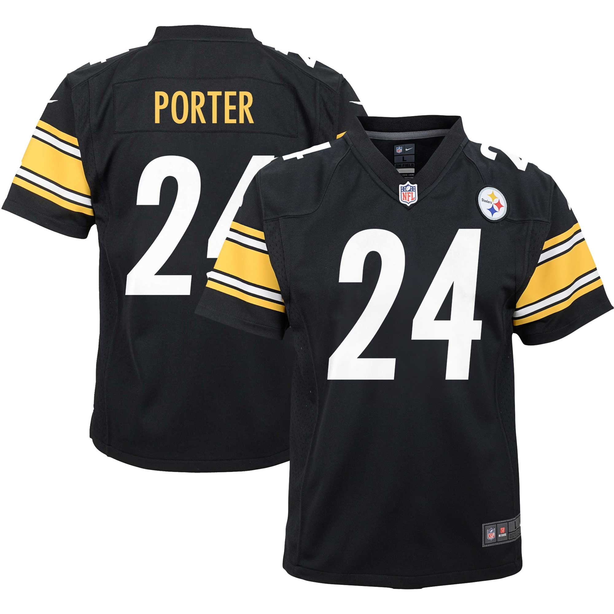 Youth Pittsburgh Steelers Joey Porter Jr. Black Game Jersey