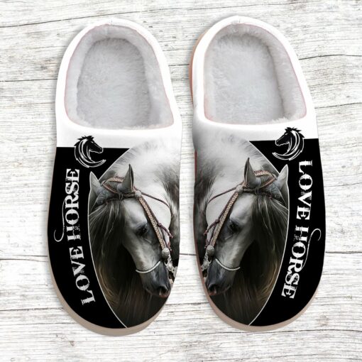 Love Horses Slippers For Horse Lovers, 3D Slippers