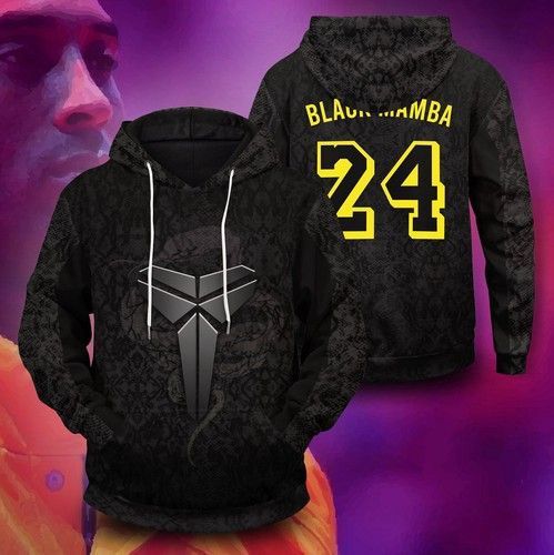 Kobe Bryant 24 Black Mamba 3d Hoodie