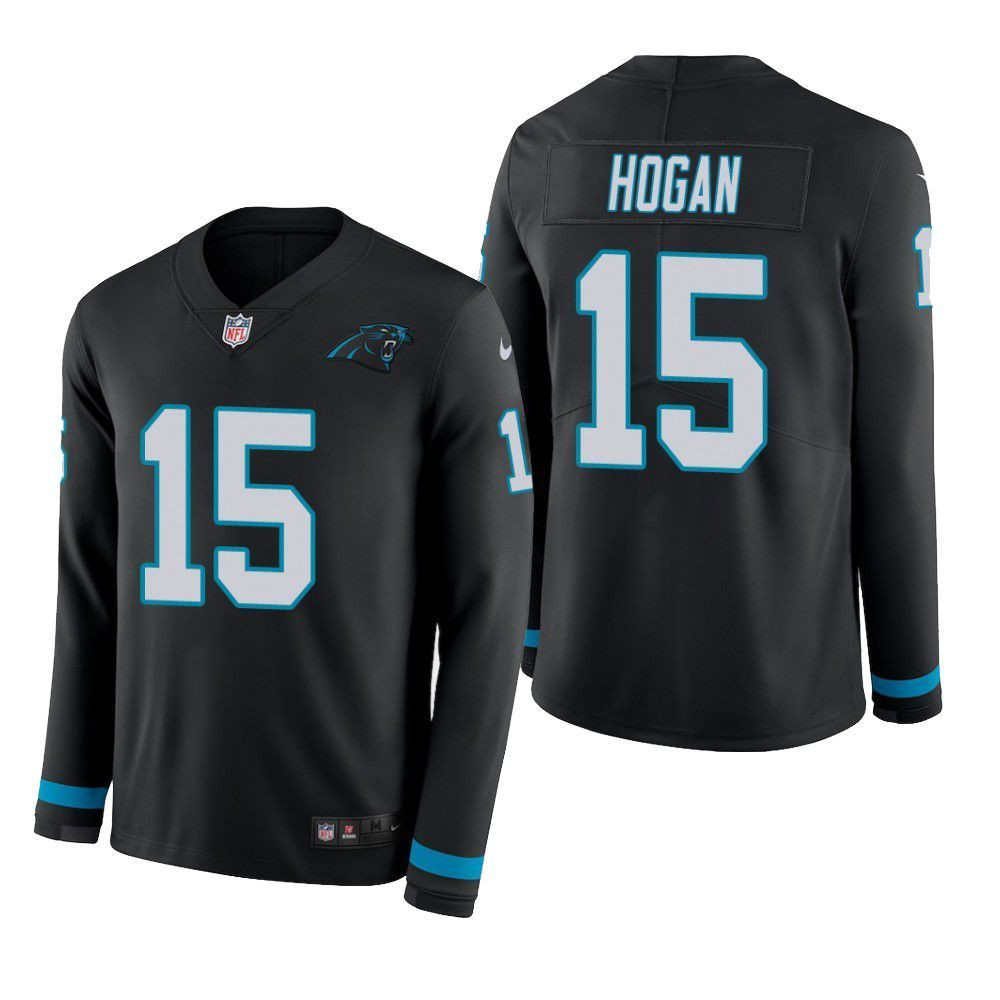 Carolina Panthers Chris Hogan Therma Long Sleeve Mens Jersey Black