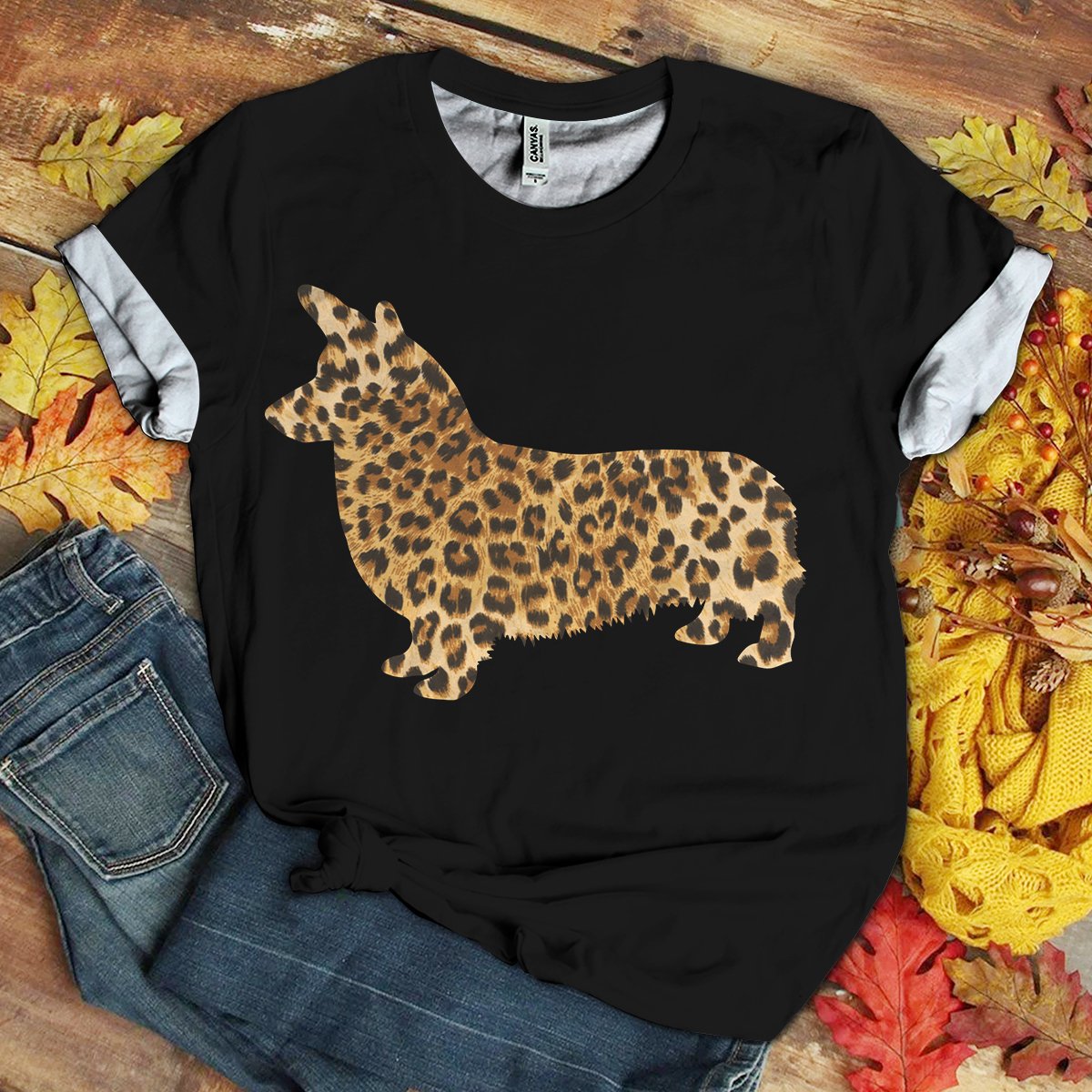 Corgi 1 Leopard T-shirt