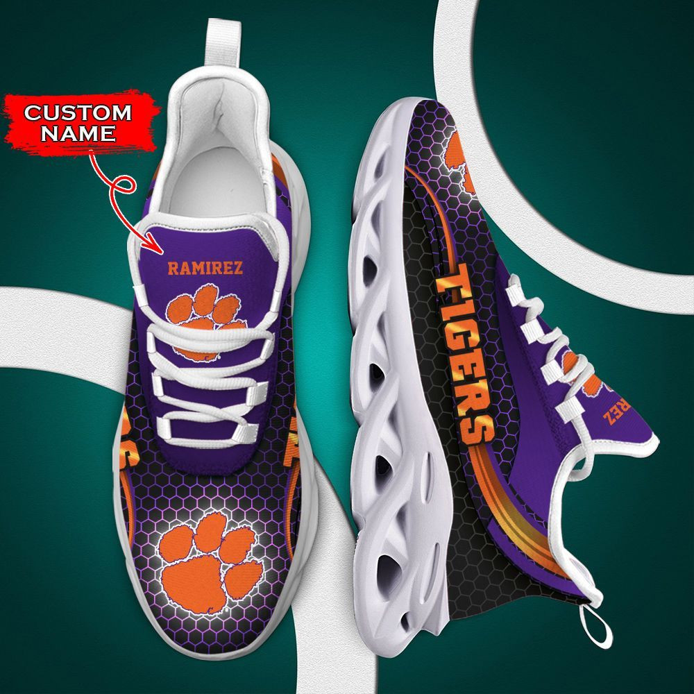 Clemson Tigers Max Soul Shoes Luxury  Custom Name 01 M3Ttt0503