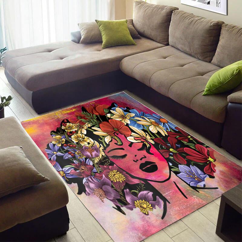 Trendy African Style Rugs Fancy African American African Girl African Style Area Rug African Living Room Decor WBG4071