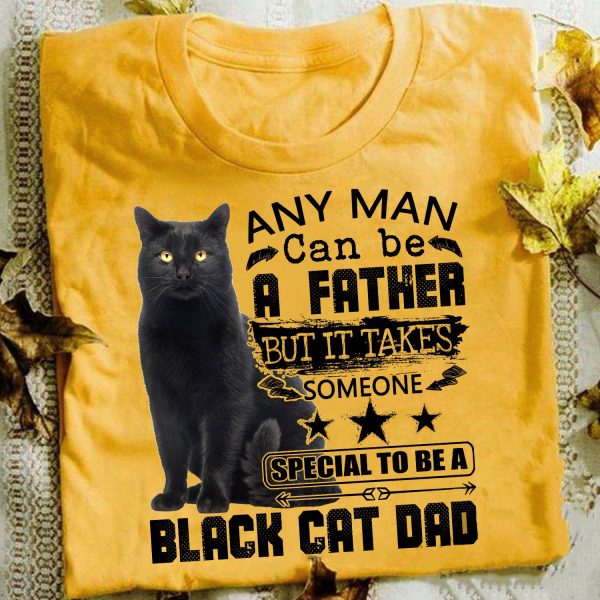 Black Cat Dad Unisex T-Shirt For Men Women Dad Shirts Fathers Day Gifts Ideas Ht