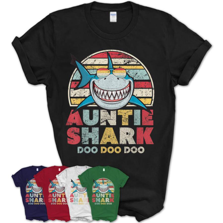 Auntie Shark T-Shirt. Doo Doo Doo Tee. – Teezou Store