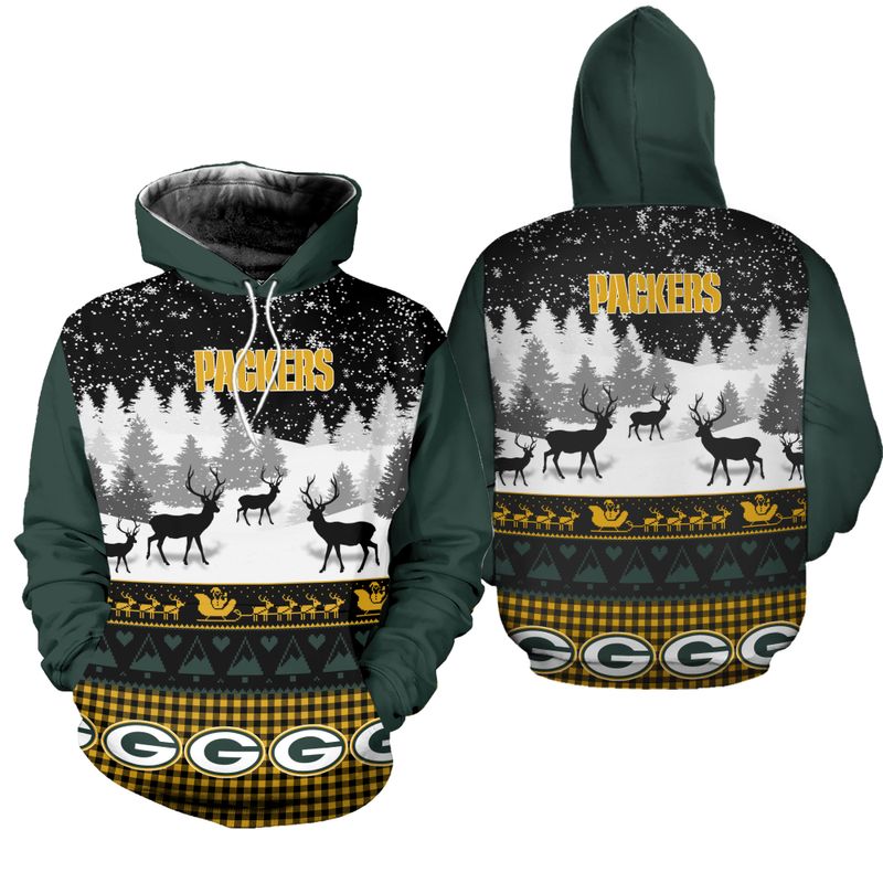 Green Bay Packers Casual Christmas Hoodie