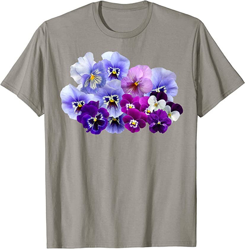 Vintage Pansies Flowers Gardening Pansy Lover T-Shirt